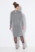 Kleid, oversized, Glitzer-Jersey, Langarm, Seitenschlitze