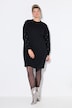 Sweatjurk, oversized, wijde lange mouwen met siersteentjes