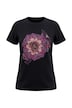 Funktions-Shirt, Blumenmotiv, Rundhals, Halbarm