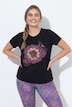Funktions-Shirt, Blumenmotiv, Rundhals, Halbarm