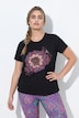 Funktions-Shirt, Blumenmotiv, Rundhals, Halbarm