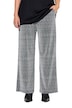 Strukturhose, Wide Legs, Glitzer-Jersey, Elastikbund