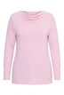 Waterfall Neckline Lettuce Hem Sweater