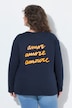 Sweatshirt, tekst op het achterpand, boxy fit, ronde hals, lange mouwen