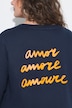 Sweatshirt, tekst op het achterpand, boxy fit, ronde hals, lange mouwen