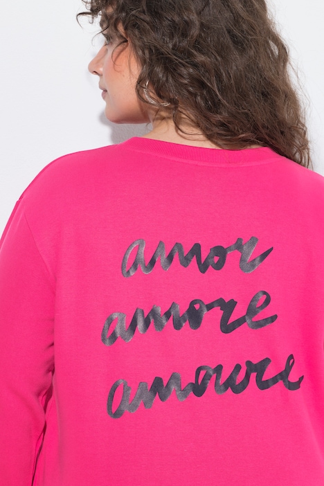 Sweatshirt, tekst op het achterpand, boxy fit, ronde hals, lange mouwen