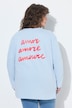 Sweatshirt, tekst op het achterpand, boxy fit, ronde hals, lange mouwen