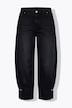 Barrel-Jeans, Balloon Legs, Zierperlen-Detail, Elastikbund