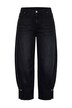Barrel-Jeans, Balloon Legs, Zierperlen-Detail, Elastikbund