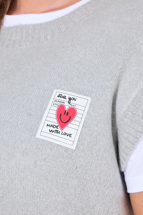Pullunder, Loose Fit, Herz-Patch