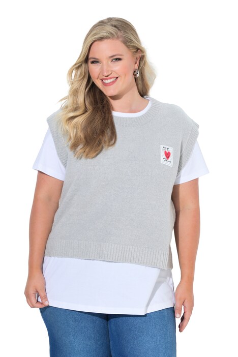 Pullunder, Loose Fit, Herz-Patch