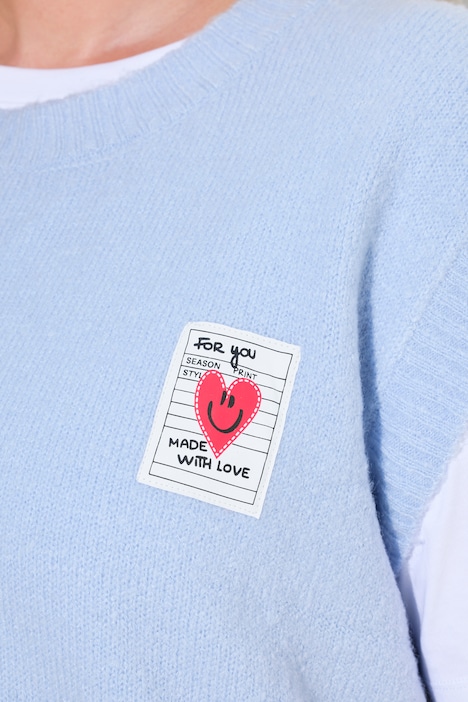 Pullunder, Loose Fit, Herz-Patch
