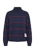 Striped Long Sleeve Turtleneck Sweater