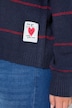 Pullover, Loose Fit, Ringel, Herz-Patch