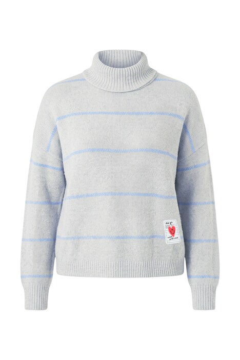 Striped Long Sleeve Turtleneck Sweater