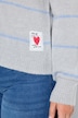 Pullover, Loose Fit, Ringel, Herz-Patch