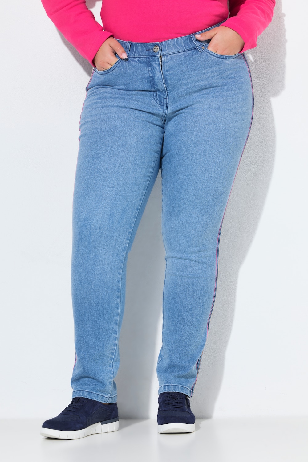 Jeans Sammy, borduursel, smalle pijpen, stretch