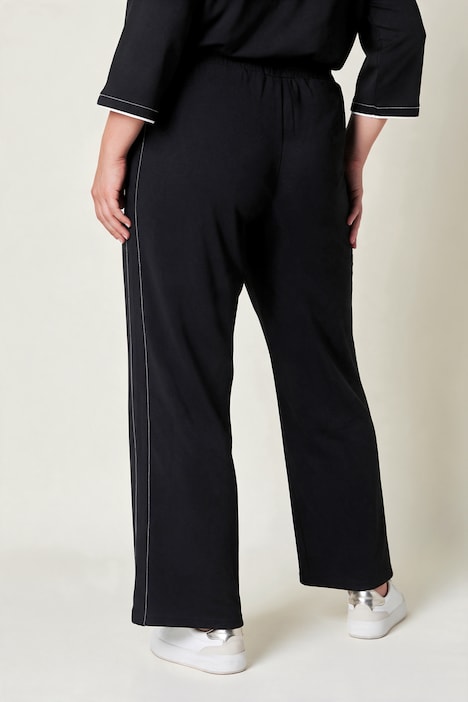 Soft-Sweathose, weites Bein, Schmuckband, Elastikbund