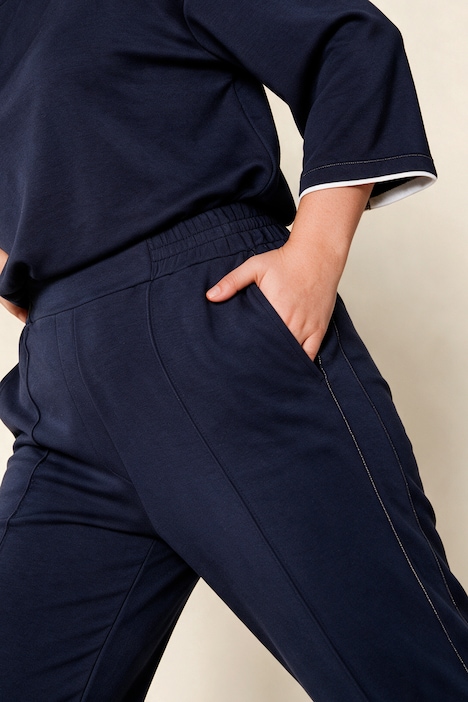 Soft-Sweathose, weites Bein, Schmuckband, Elastikbund