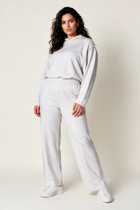 Soft-Sweathose, weites Bein, Schmuckband, Elastikbund