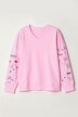 Sweatshirt, Relaxed Fit, Langarm mit Lifestyle-Stickereien