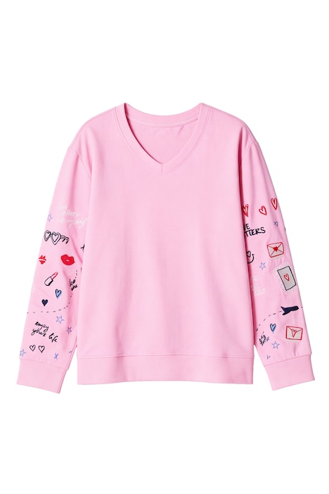 Sweatshirt, Relaxed Fit, Langarm mit Lifestyle-Stickereien