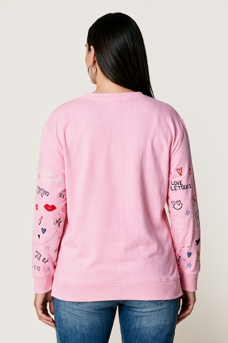 Sweatshirt, Relaxed Fit, Langarm mit Lifestyle-Stickereien
