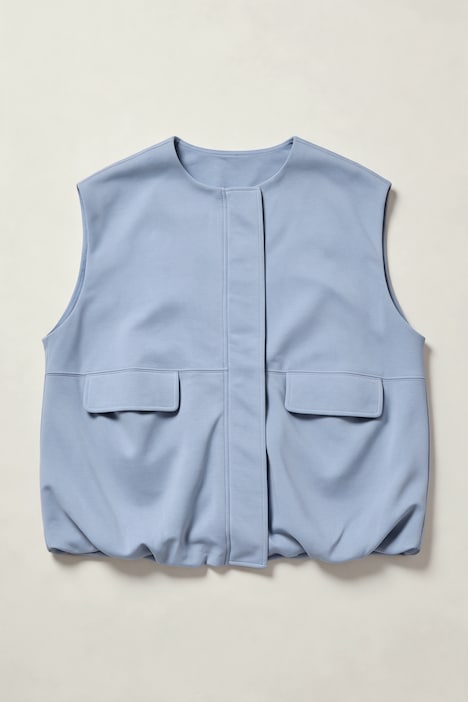 Soft-Sweatweste, bequem, elastischer Saum, Zipper