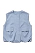 Soft-Sweatweste, bequem, elastischer Saum, Zipper