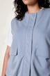 Soft-Sweatweste, bequem, elastischer Saum, Zipper
