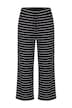 Ripp-Ringelhose, Wide Legs, Elastikbund