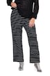 Ripp-Ringelhose, Wide Legs, Elastikbund