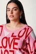 Pullover, Classic Fit, Buchstaben-Muster und Herzen