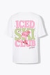 T-shirt oversize, imprimé ski XL, manches mi-longues
