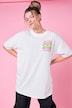 T-shirt oversize, imprimé ski XL, manches mi-longues