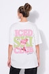 T-shirt oversize, imprimé ski XL, manches mi-longues
