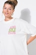 T-shirt oversize, imprimé ski XL, manches mi-longues