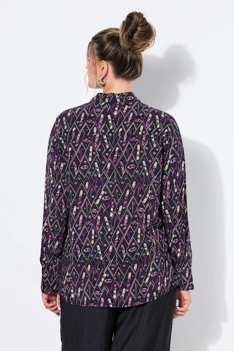 Hemdbluse, Straight Shape, Ski-Print