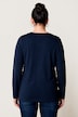 Langarmshirt, Classic Fit, Herz-Flockdruck, Rundhalsausschnitt