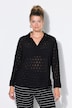 Hemdtunika, oversized, transparente Struktur