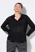 Hemdtunika, oversized, transparente Struktur