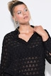 Hemdtunika, oversized, transparente Struktur
