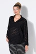 Hemdtunika, oversized, transparente Struktur