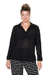 Hemdtunika, oversized, transparente Struktur