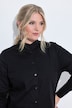 Hemdbluse, Popeline, Stehkragen, Langarm