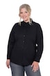 Mandarin Collar Poplin Blouse