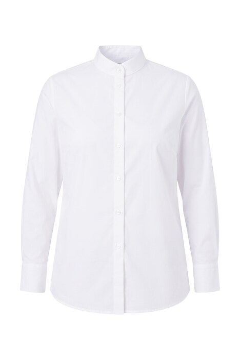Mandarin Collar Poplin Blouse