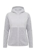 Strickfleece-Jacke, Softshell-Besatz, Kapuze, Langarm