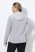 Strickfleece-Jacke, Softshell-Besatz, Kapuze, Langarm