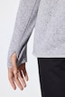 Strickfleece-Jacke, Softshell-Besatz, Kapuze, Langarm